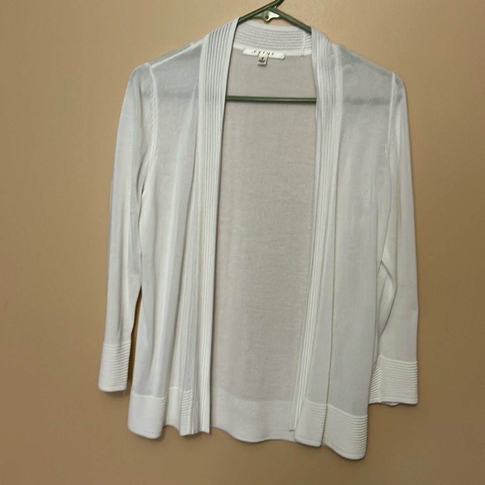 White open cardigan worn once to a wedding